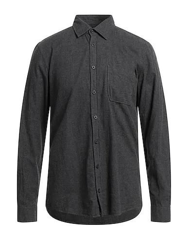 Steel grey Flannel Solid color shirt