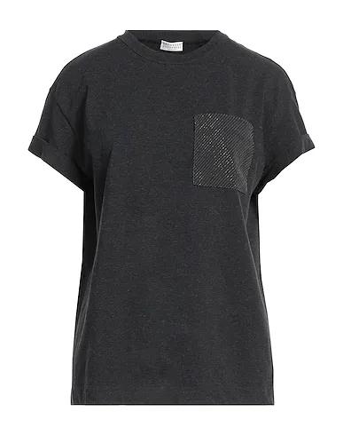 Steel grey Jersey Basic T-shirt