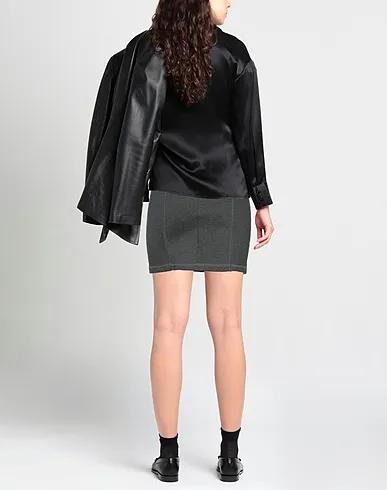 Steel grey Jersey Mini skirt