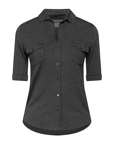 Steel grey Jersey Solid color shirts & blouses