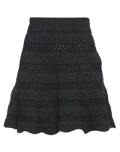 Steel grey Knitted Mini skirt