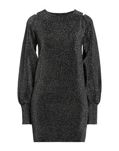 Steel grey Knitted Short dress
