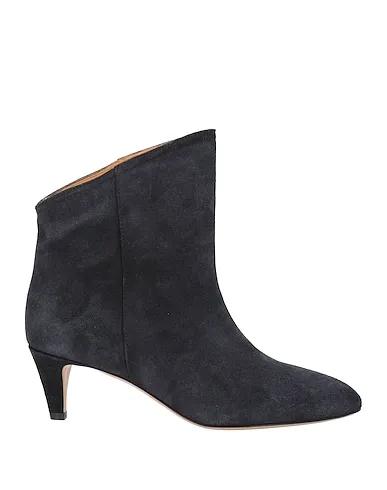 Steel grey Leather Ankle boot