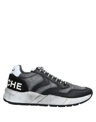 Steel grey Leather Sneakers