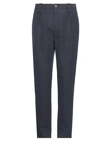 Steel grey Plain weave Casual pants