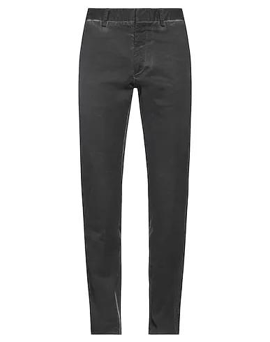 Steel grey Plain weave Casual pants