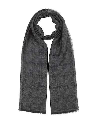 Steel grey Plain weave Scarves and foulards