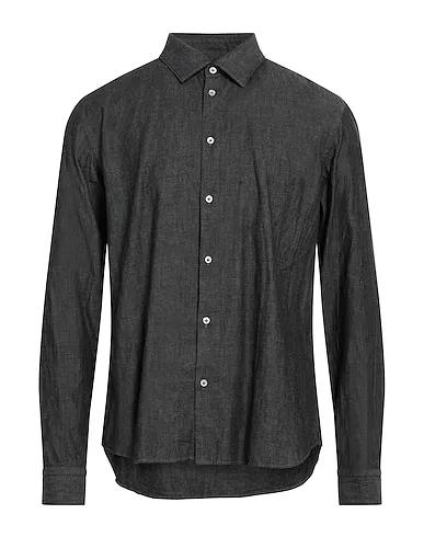 Steel grey Plain weave Solid color shirt