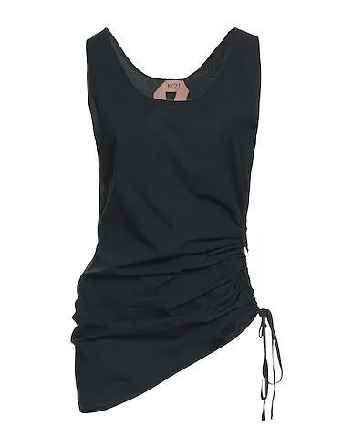 Steel grey Plain weave Top