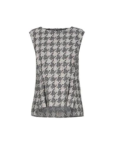 Steel grey Tweed Top