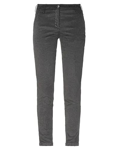 Steel grey Velvet Casual pants