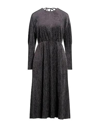 Steel grey Velvet Midi dress