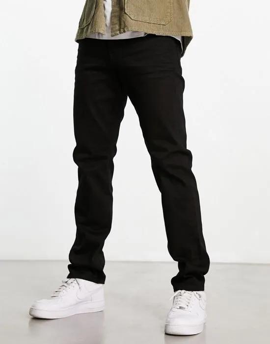 straight fit jeans in black