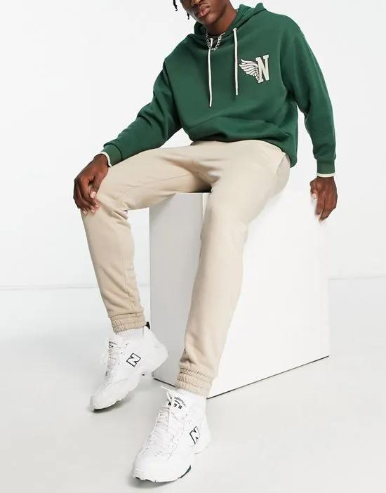 straight leg sweatpants in stone