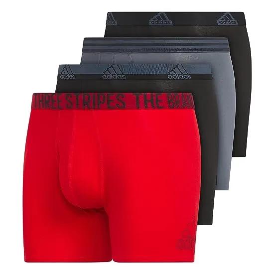 Stretch Cotton Boxer Brief Underwear 4-Pack