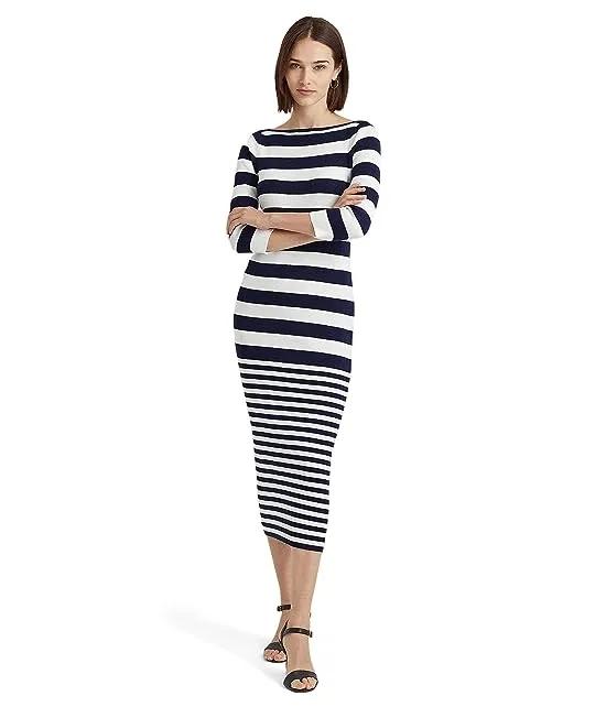 Striped Cotton-Blend Dress