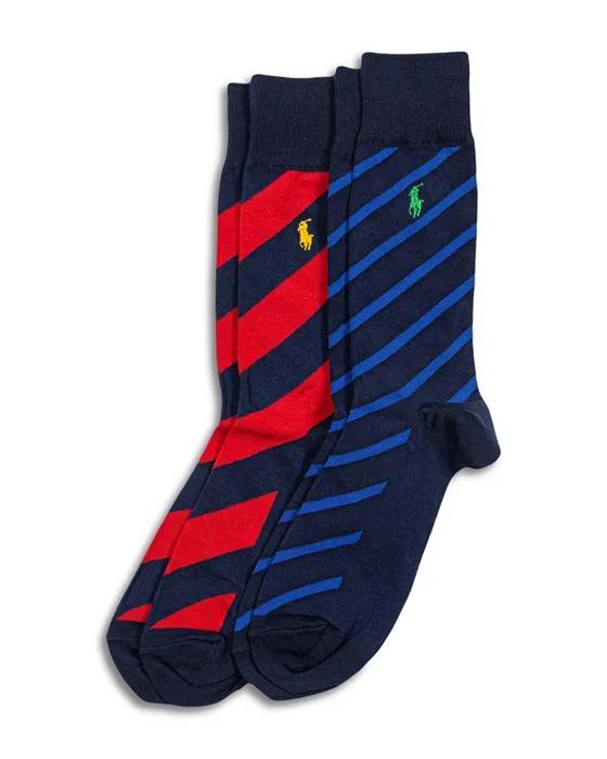Striped Dress Socks, Pack of 2