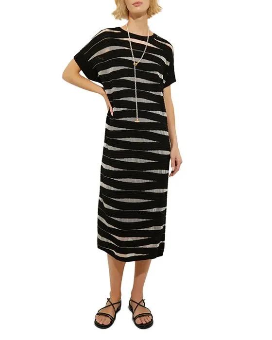 Striped Knit Shift Dress