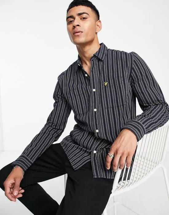striped shirt in navy