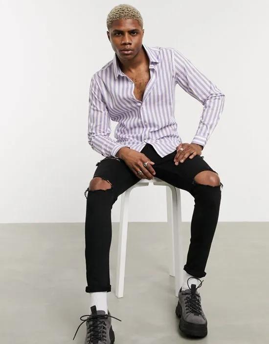 striped slim fit shirt