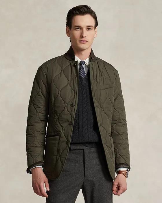 Suede Trimmed Quilted Jacket