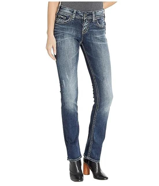 Suki Mid-Rise Well Defined Curve Mid Straight Jeans in Indigo L93413SDI349