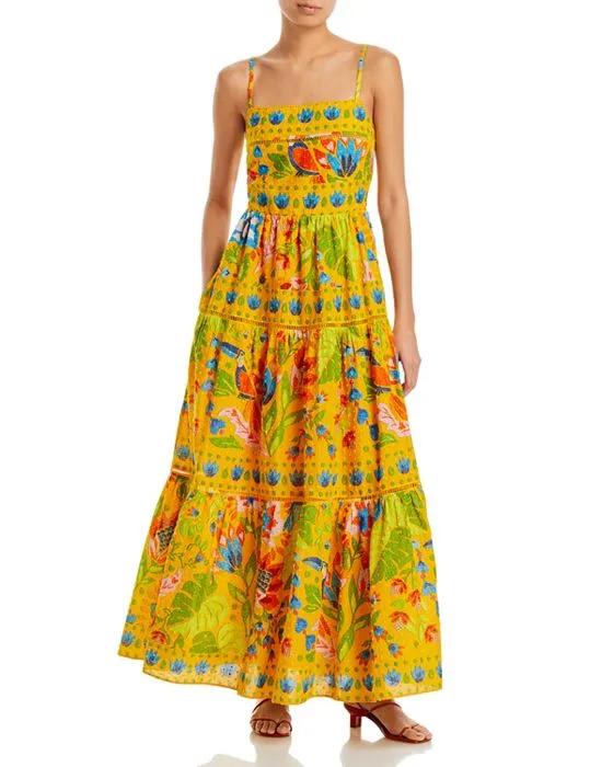 Summer Garden Cotton Maxi Dress