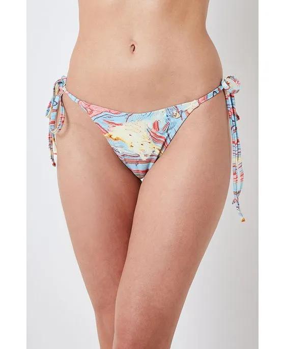 Summer Printed Bikini Bottom with drawstrings