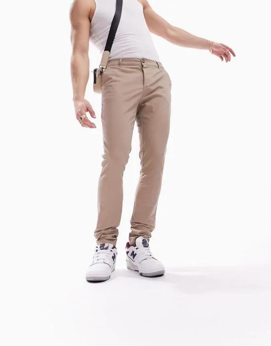 super skinny chinos in stone