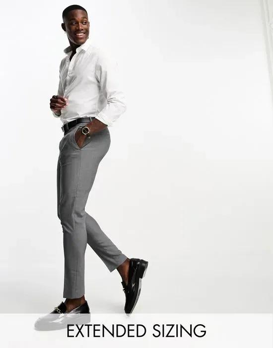 super skinny smart pants in gray pin dot