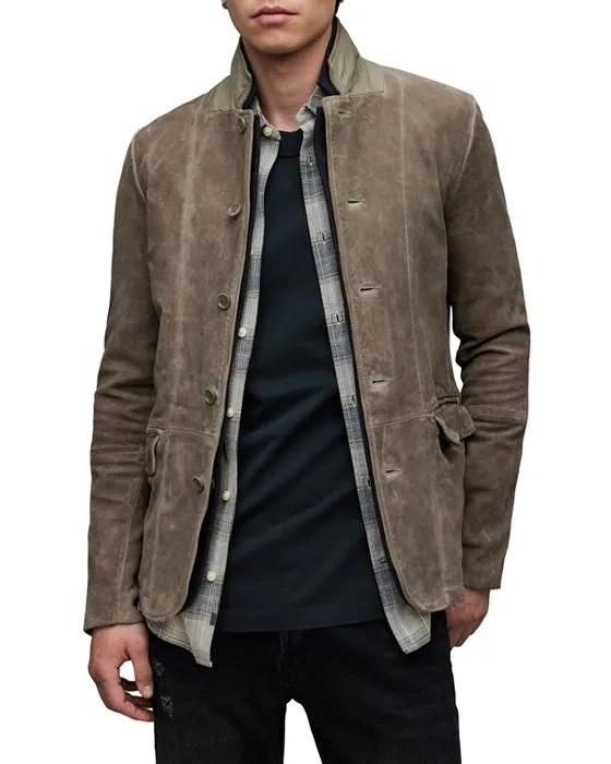 Survey Leather Regular Fit Blazer