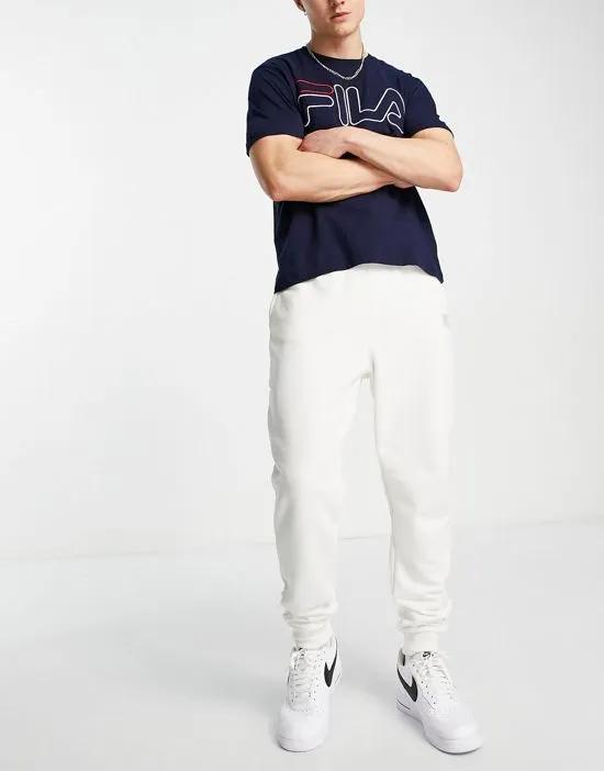 sweatpants with logo in white