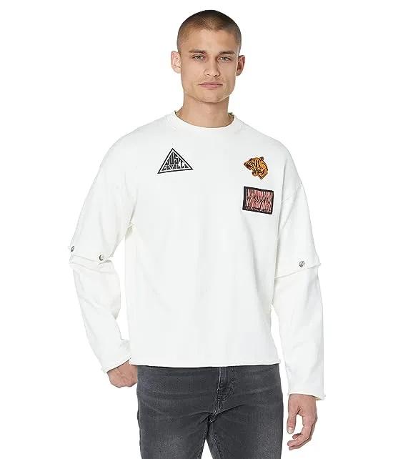 Sweatshirt with Just Code and Logo Patches