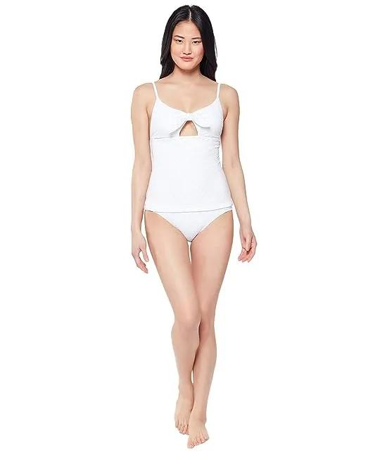 Sweet Tooth Solids Tie Front Tankini Top