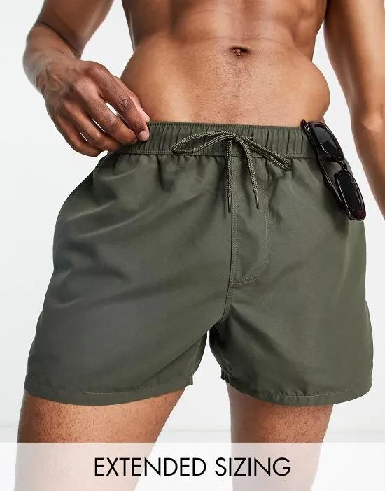 swim shorts in short length in khaki