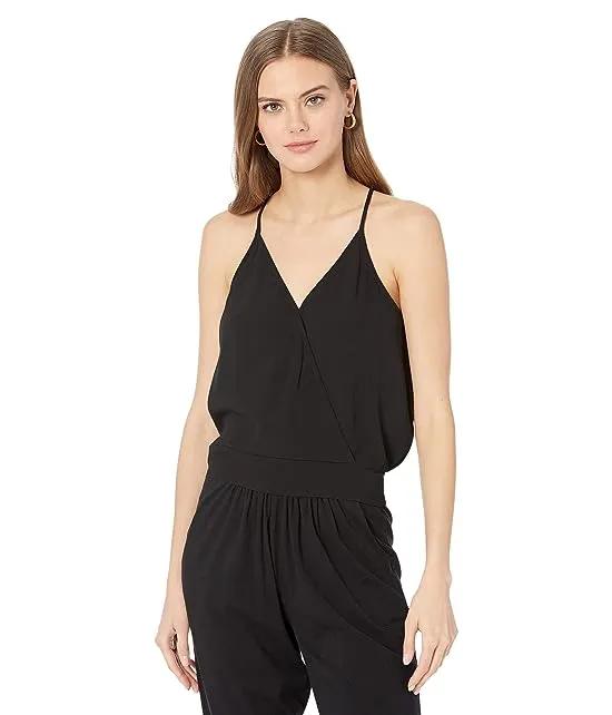 T-Back Surplice Cami in Luxe Crepe