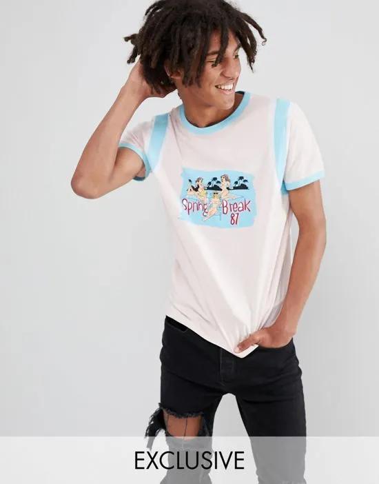 t-shirt with spring break print