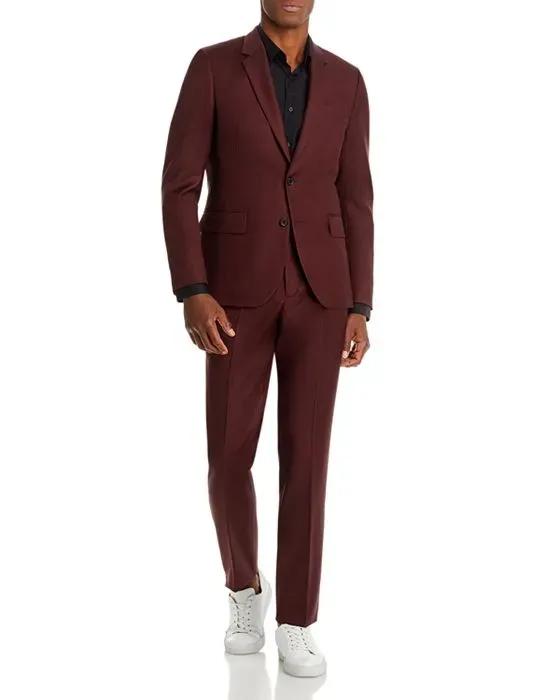 Tailored Dark Teal Sharkskin Suit