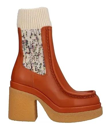 Tan Knitted Ankle boot
