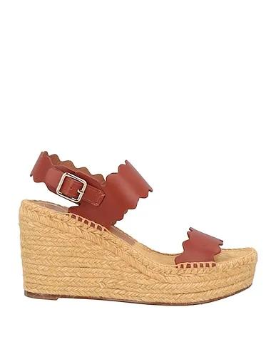 Tan Leather Espadrilles