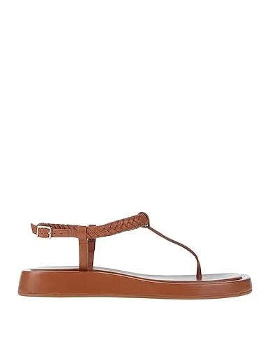 Tan Leather Flip flops