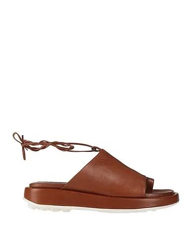 Tan Leather Flip flops