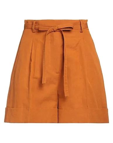 Tan Plain weave Shorts & Bermuda