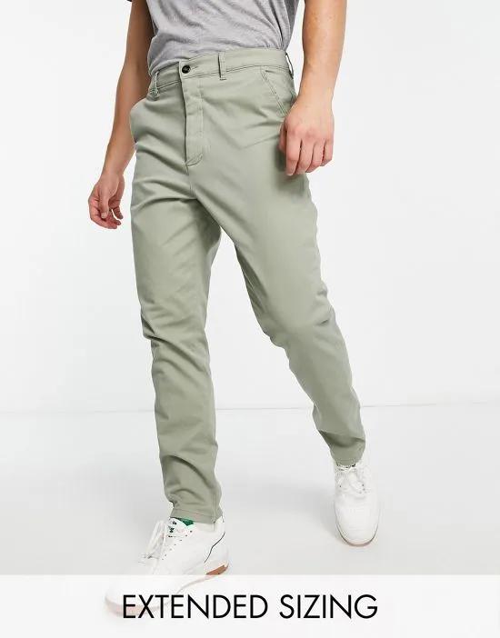 tapered chinos in light green