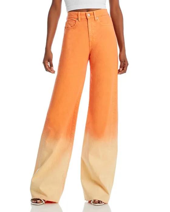Taylor High Rise Wide Leg Jeans in Dusty Melon
