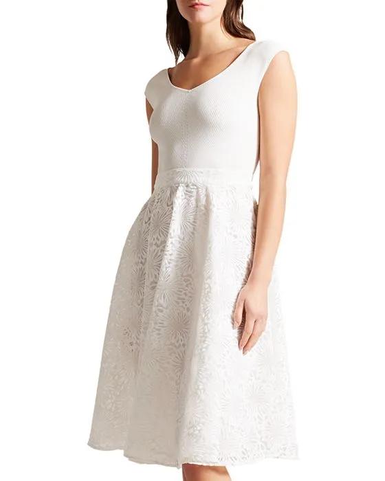 Ted Baker ANNIKAA Knit Bodice Dress
