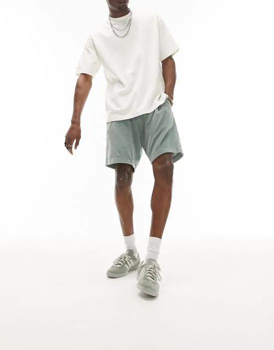 terrycloth shorts in sage