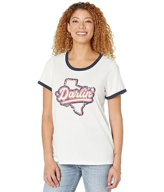 Texas Darlin Graphic Ringer T-Shirt 49T9947