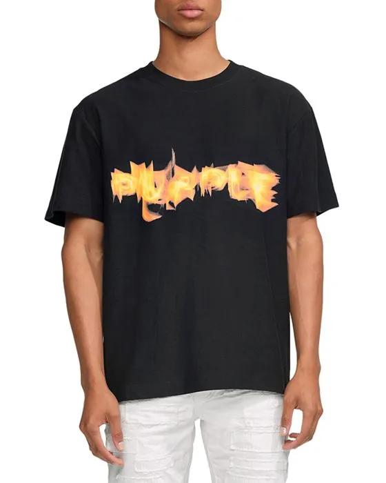 Textured Jersey Short Sleeve Logo Tee