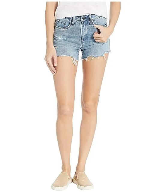 The Barrow High-Rise Distressed Shorts in Top Notch